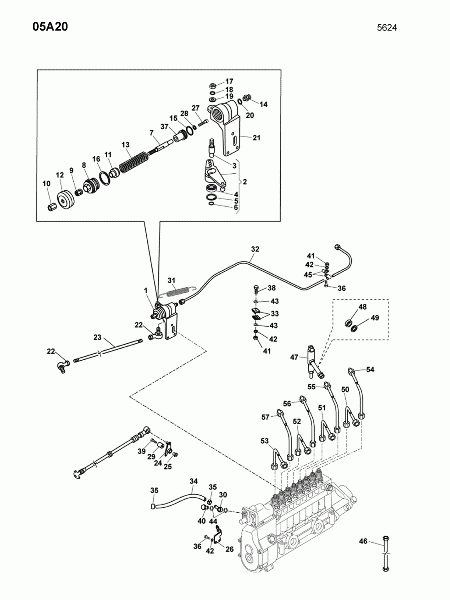 05A20 Моноблочный механизм рулевого управления, тяга, впус