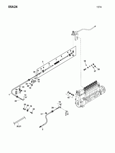 05A24 Управление моноблока - бок двигатель