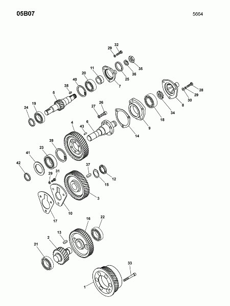 05B07 Механизм газораспределения двигателя