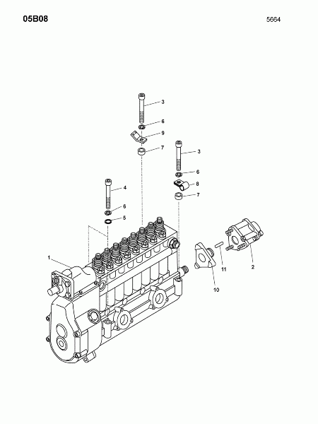 05B08 Держатель топливного насоса высокого давления