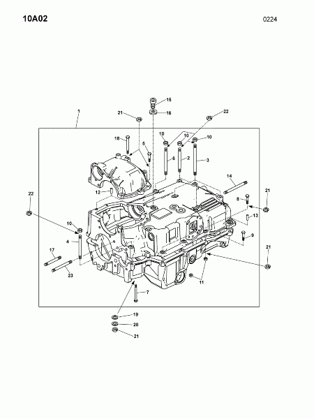 10A02 Картер коробки передач