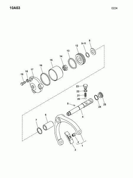 10A03 Штоки и вилки переключения передач