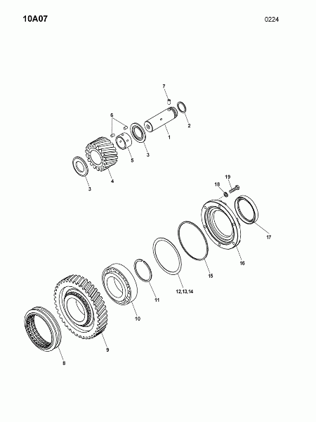 10A07 Шестерня заднего хода