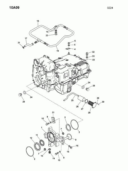 10A09 Масляный насос, масляный фильтр