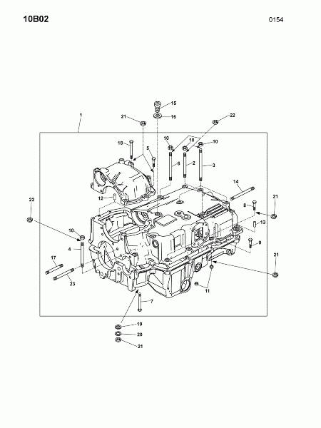 10B02 Картер коробки передач