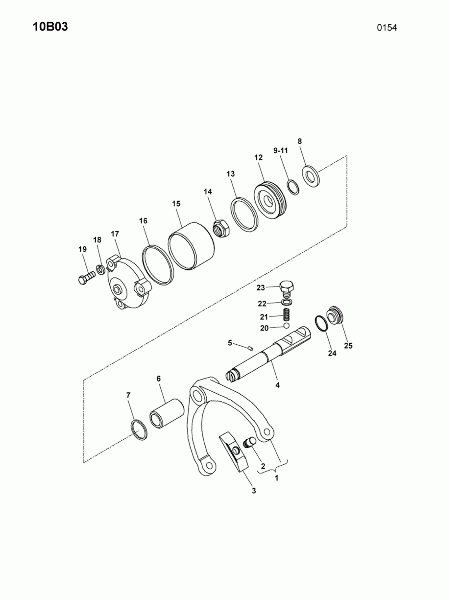 10B03 Штоки и вилки переключения передач