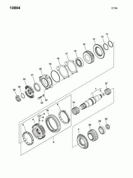 10B04 Вал ведущий, вилка