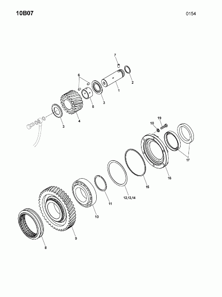 10B07 Шестерня заднего хода