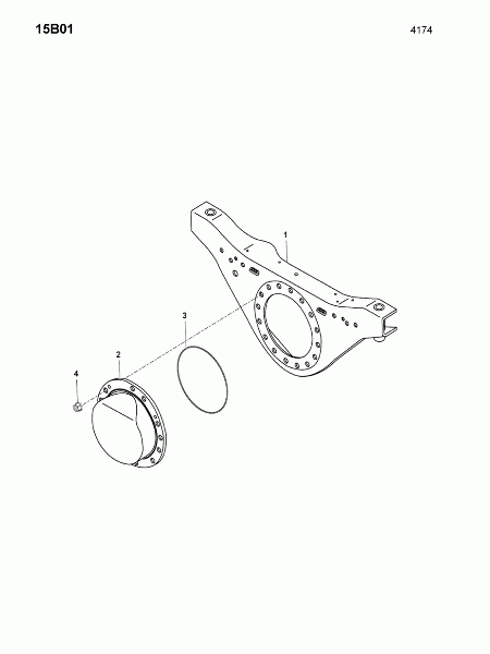 15B01 Поперечник передний с крышкой