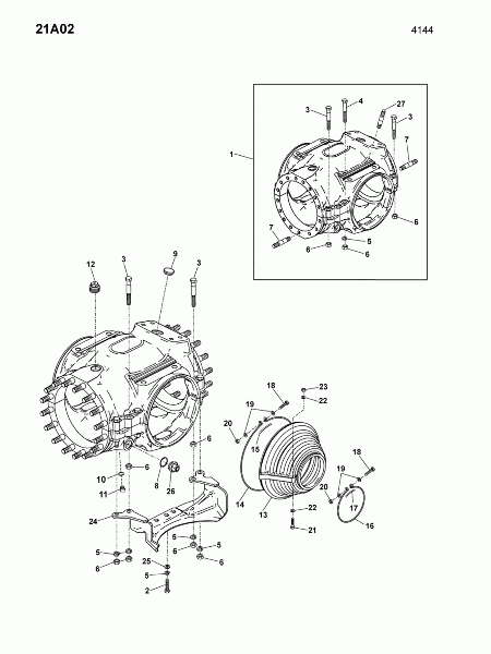 21A02 Картер главной передачи