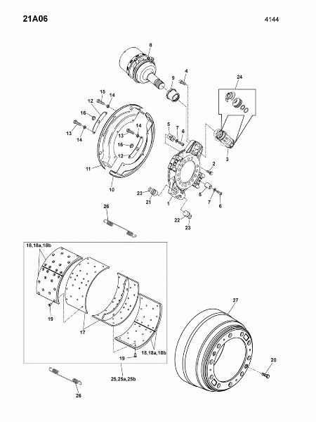 Каталог Т163 – Ямал/Jamal/Мост задний~^~21A06 Тормозной барабан,секция тормозная,колодки тормозные