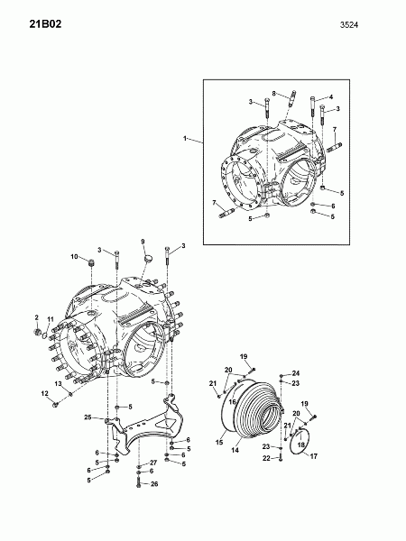 21B02 Картер главной передачи