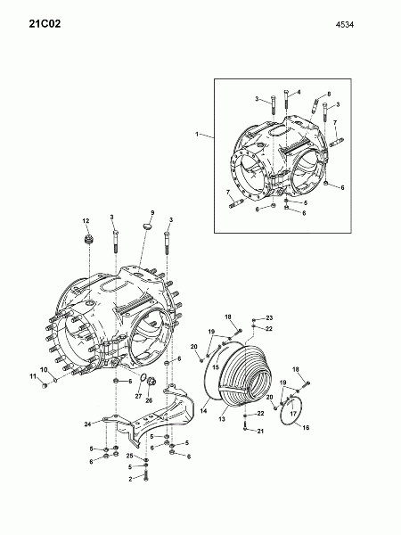 21C02 Картер главной передачи