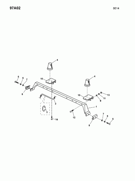 97A02 Кронштейны помощных лампочек с маячком