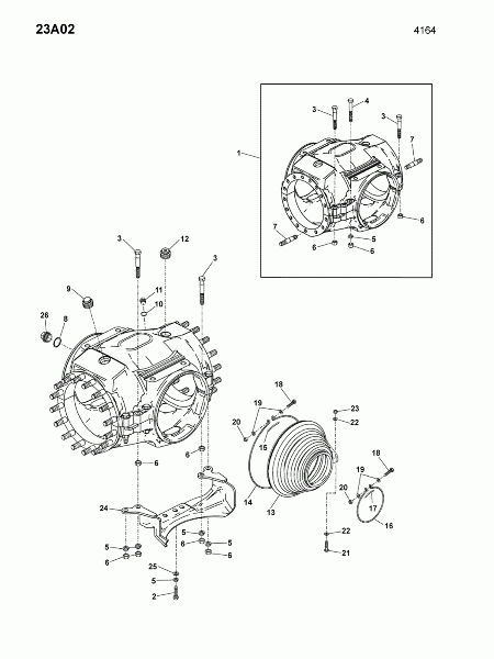 23A02 Картер главной передачи