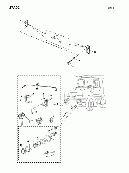 37A02 Электрооборудование бампера