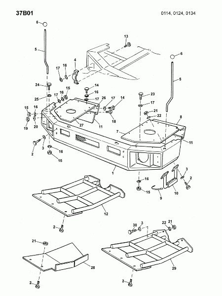 37B01 Бампер передний