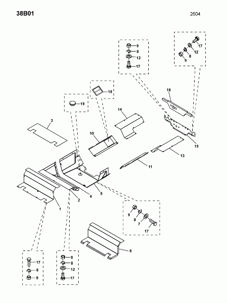 38B01 Кожух шумоподавления нижний