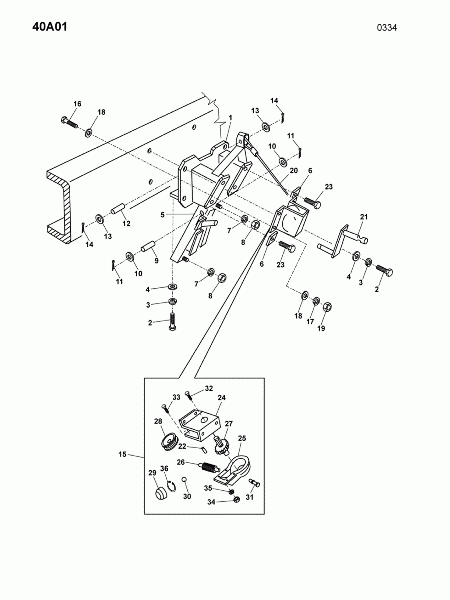 40A01 Крепление запасного колеса