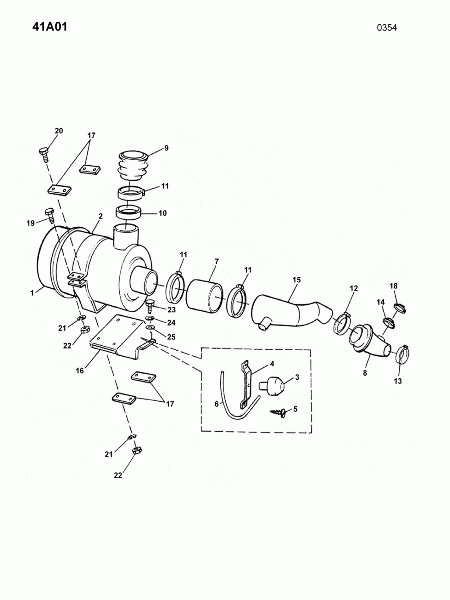 41A01 Воздухозаборник, воздухоочиститель