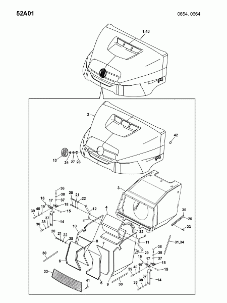 52A01 Крылья, защитные кожухи - капот