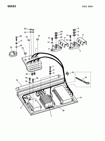 69A03 Панель электроцентралы