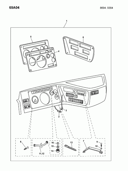 69A04 Панель приборов оборудованный