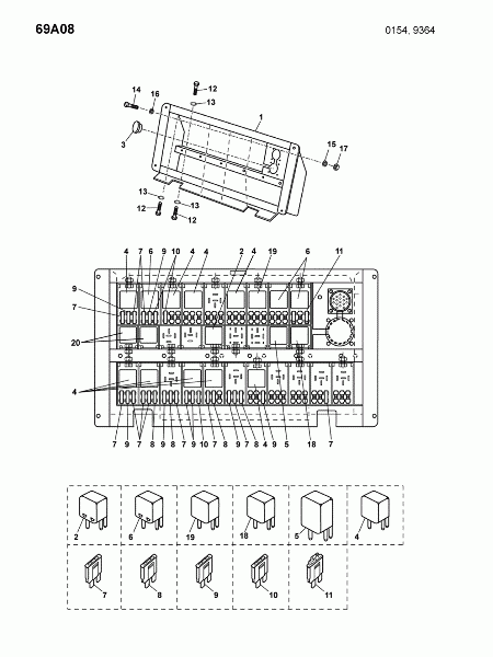 69A08 Коробка предохранителей