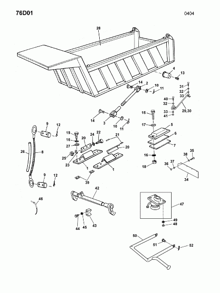 76D01 Грузовая платформа оборудованная