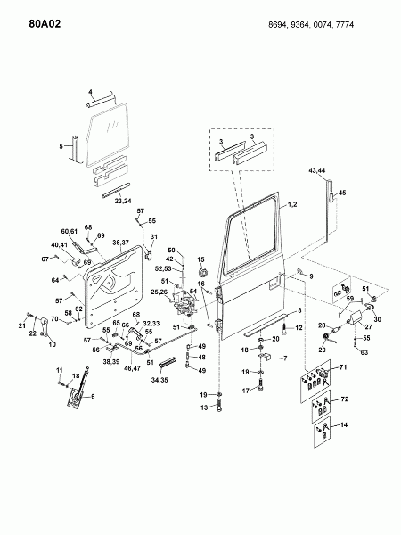 80A02 Означение двери
