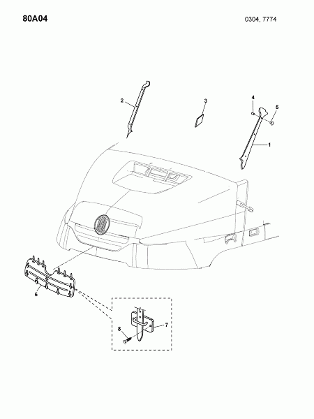 80A04 Капот передний