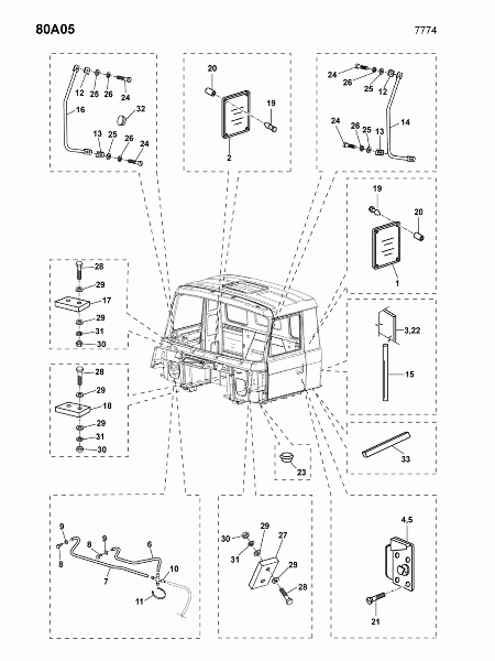 80A05 Оборудование кабины