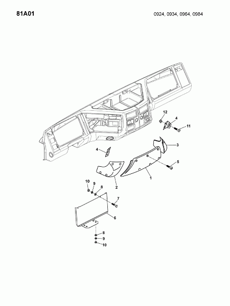 81A01 Крышка панеля приборов