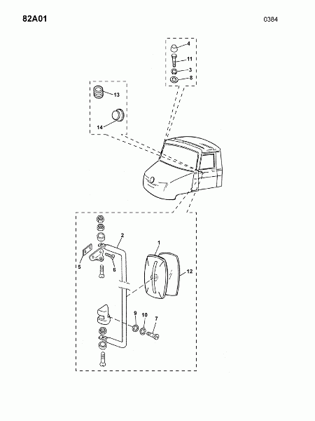 82A01 Зеркала заднего вида