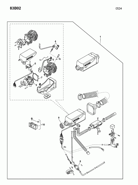 83B02 Автономный отопитель AIR TRONIC D2 (детали)