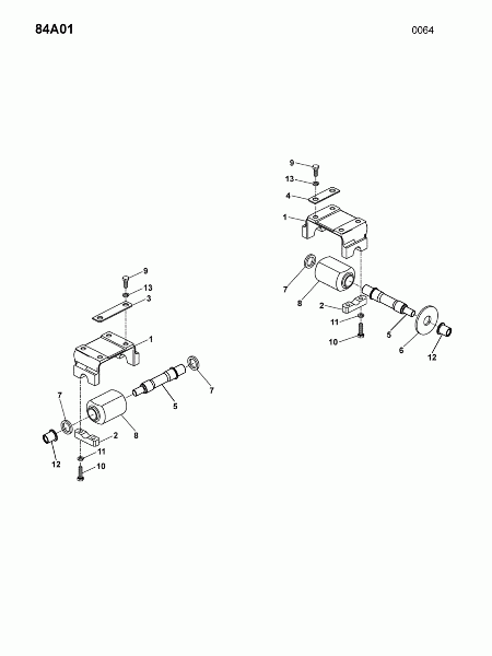 84A01 Закрепление кабины (детали)