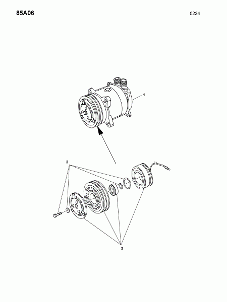 85A06 Компрессор кондиционирования AO 8004 (детали)