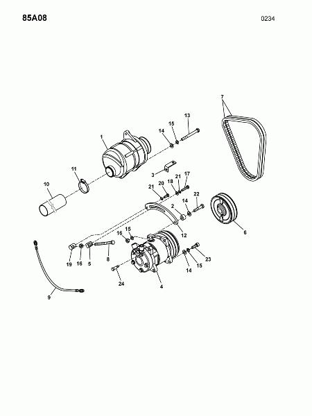 85A08 Кронштейн генератора