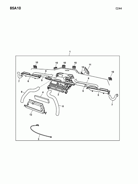 85A10 Часть отопителя 3TRO2 (детали)