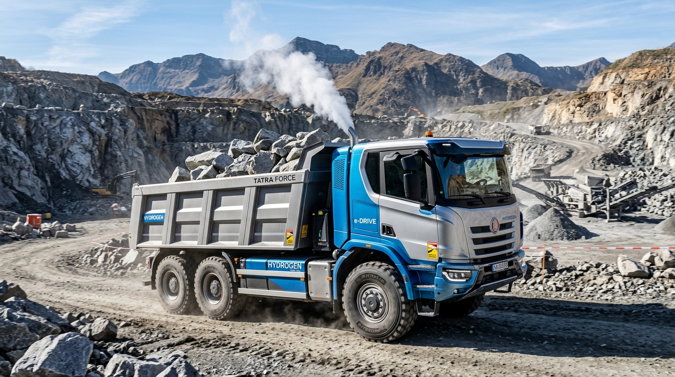 Тяжелый водородный самосвал TATRA FORCE e-DRIVE FCEV